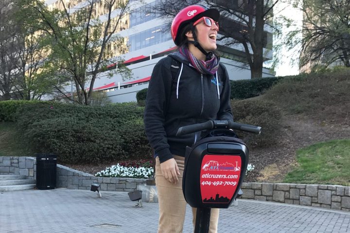 A tour guide during an Eastside Segway Tour.