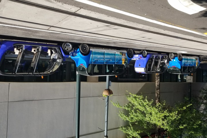electric cars parked on the side of the road in atlanta