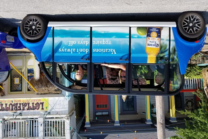 a group tour in an electric car