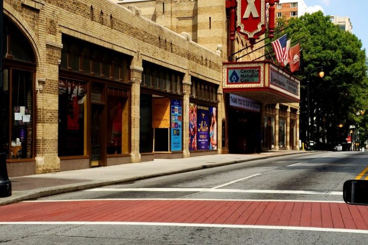 a traffic light sitting on the side of a road